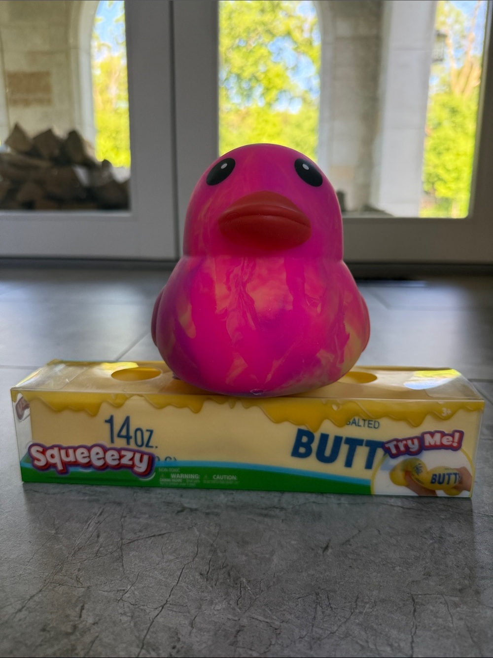 Sunny Days Tie Dye Pink Duck & viral butter squishy combo!!